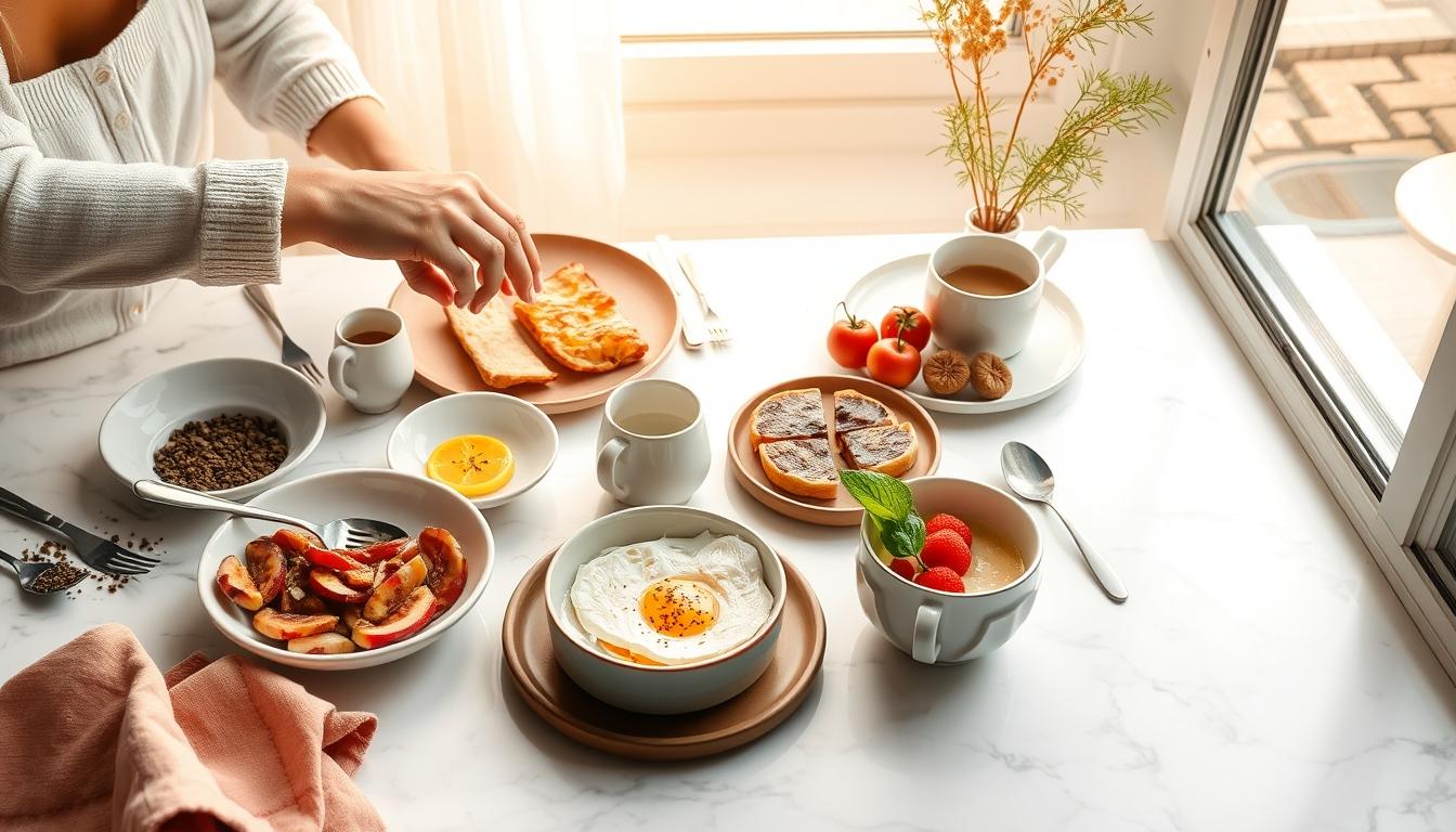 Ingredients prepared for a simple home dinner